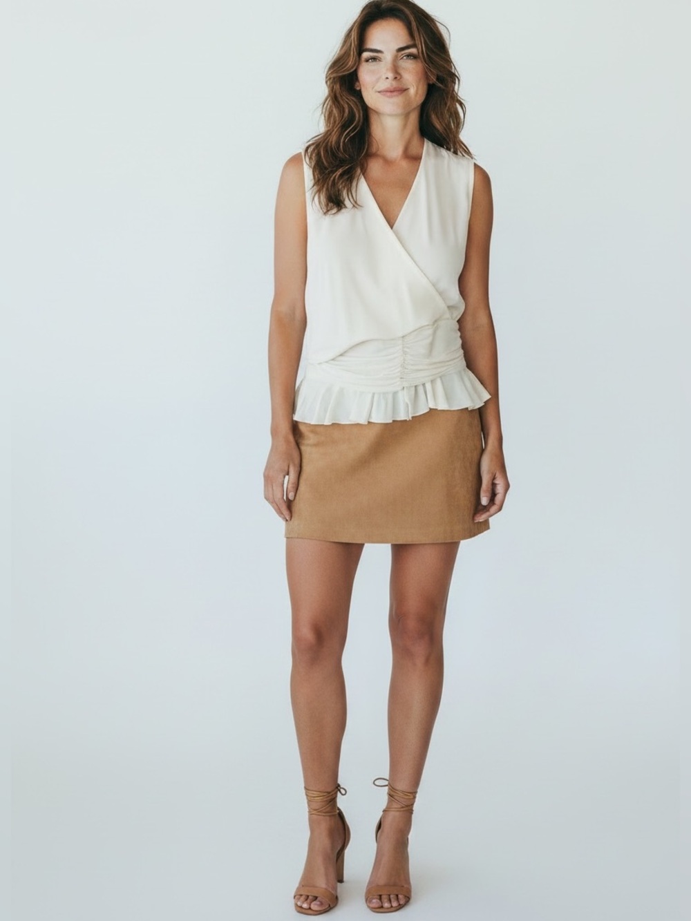 Guess Collection Vintage Women’s Cream Halter Top - Size Small